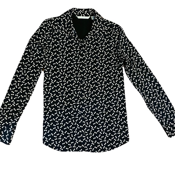 Lauren Conrad Womens Button Down Shirt , Womens Printed Button Down Shirt - Picture 5 of 11